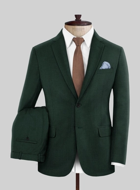 Huddersfield Stretch Emerald Green Wool Suit