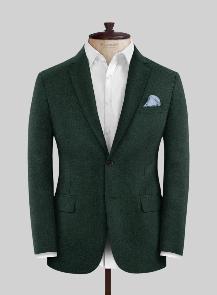 Huddersfield Stretch Emerald Green Wool Suit