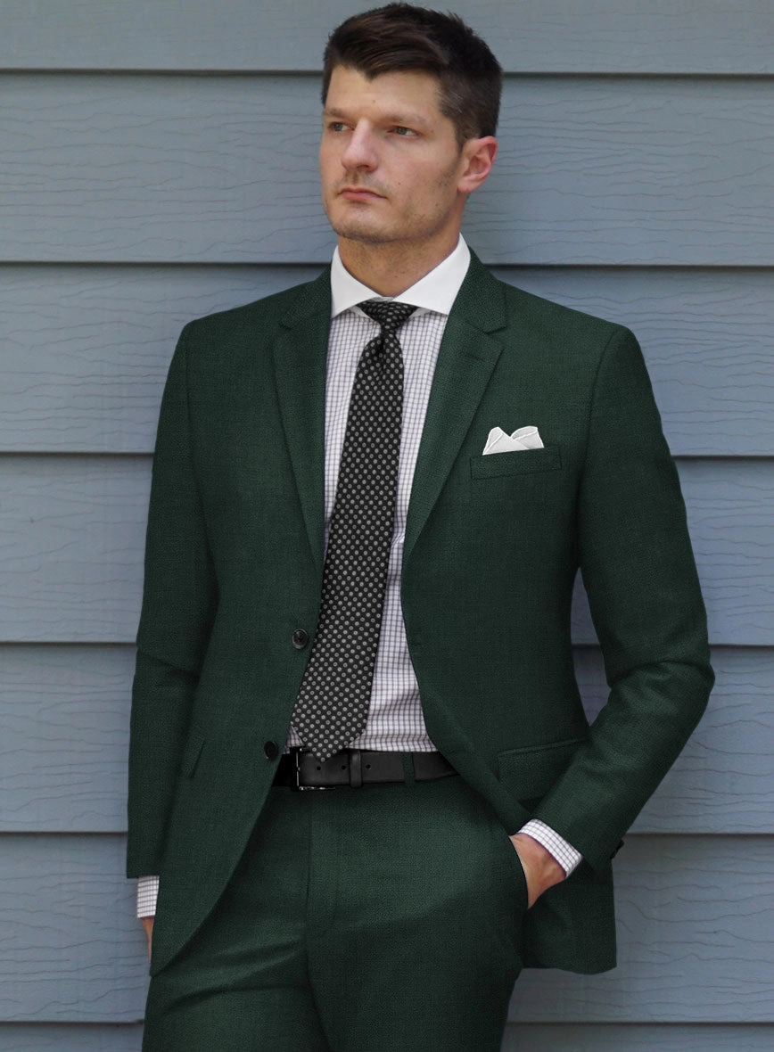Huddersfield Stretch Emerald Green Wool Suit