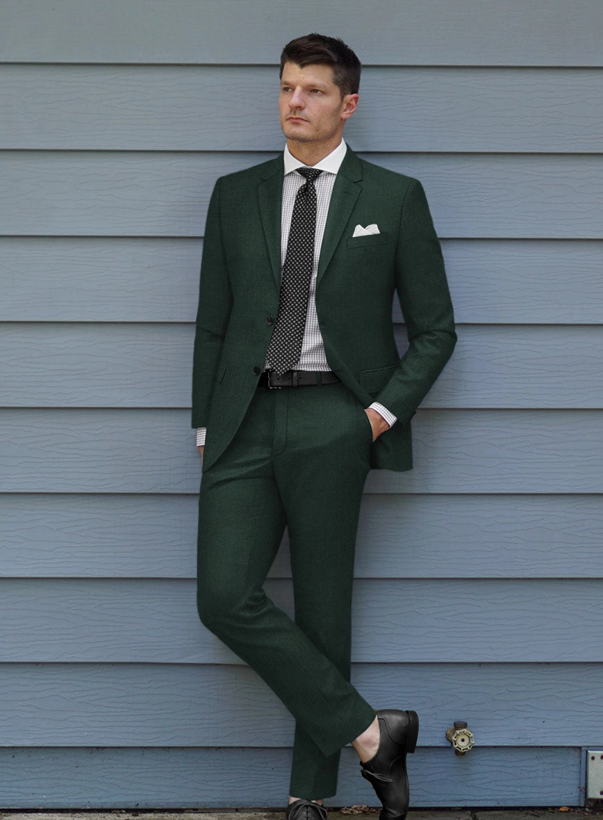 Huddersfield Stretch Emerald Green Wool Suit