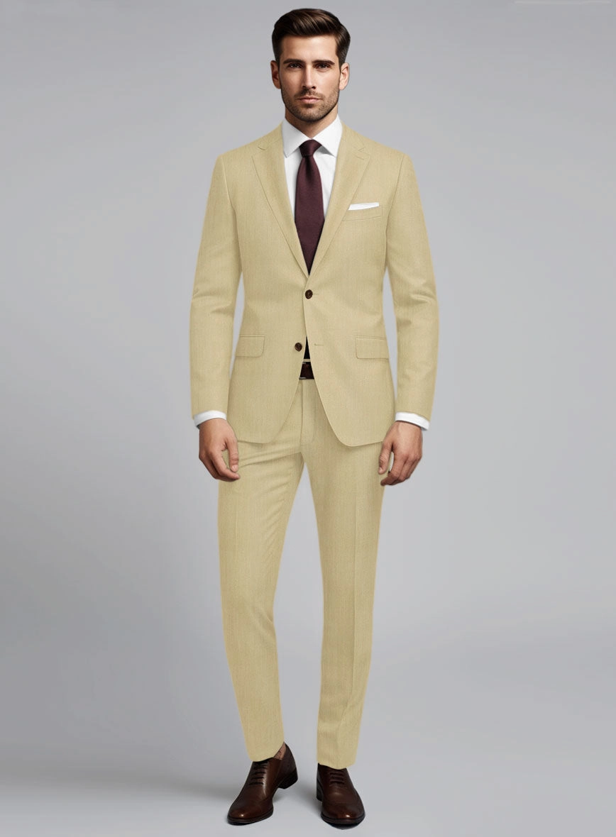 Huddersfield Stretch Khaki Wool Suit