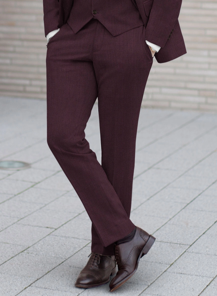 Huddersfield Stretch Wine Wool Suit