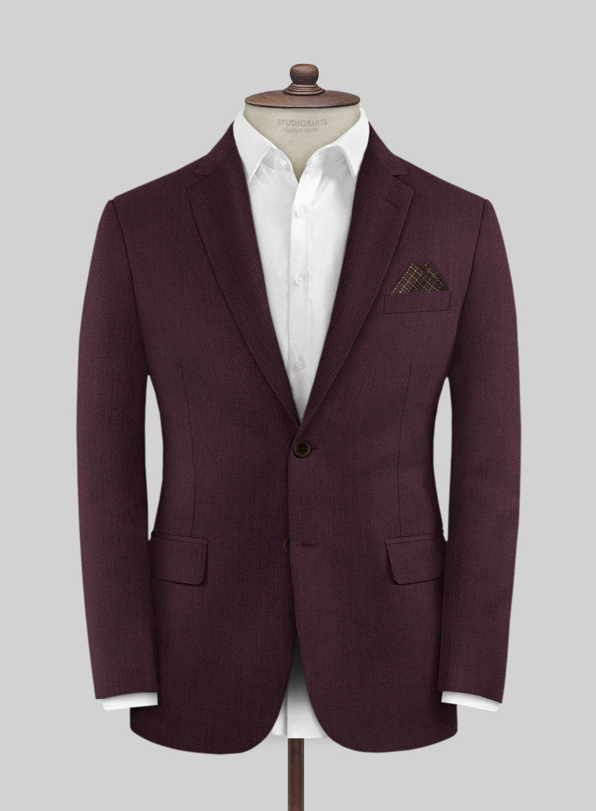 Huddersfield Stretch Wine Wool Suit