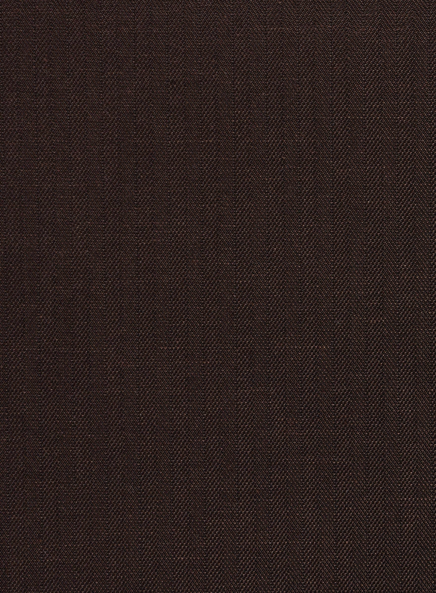 Italian Brown Herringbone Cotton Suit