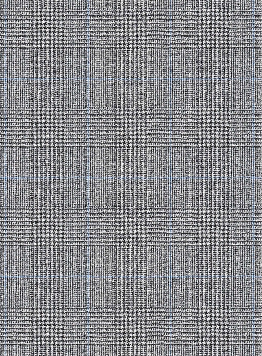 Italian Burta Gray Glen Flannel Suit