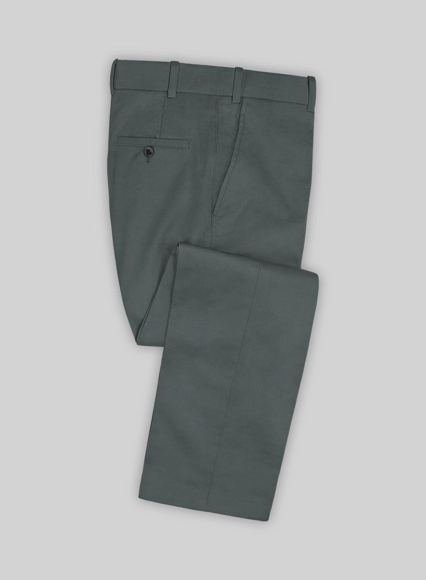 Italian Gray Cotton Stretch Suit