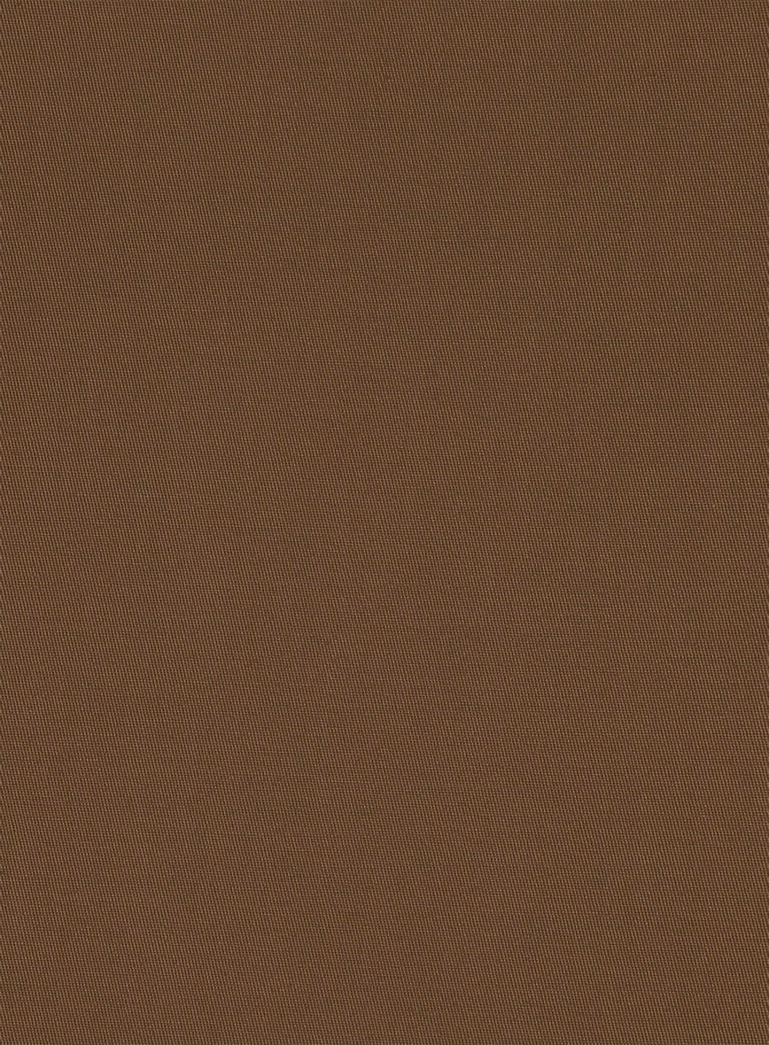 Italian Hickory Brown Cotton Stretch Suit