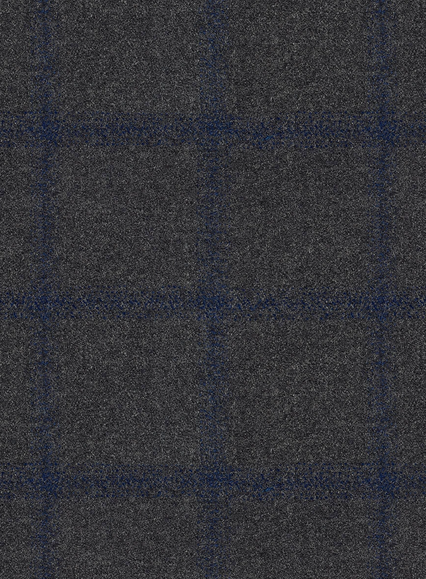 Italian Jamen Gray Checks Flannel Suit