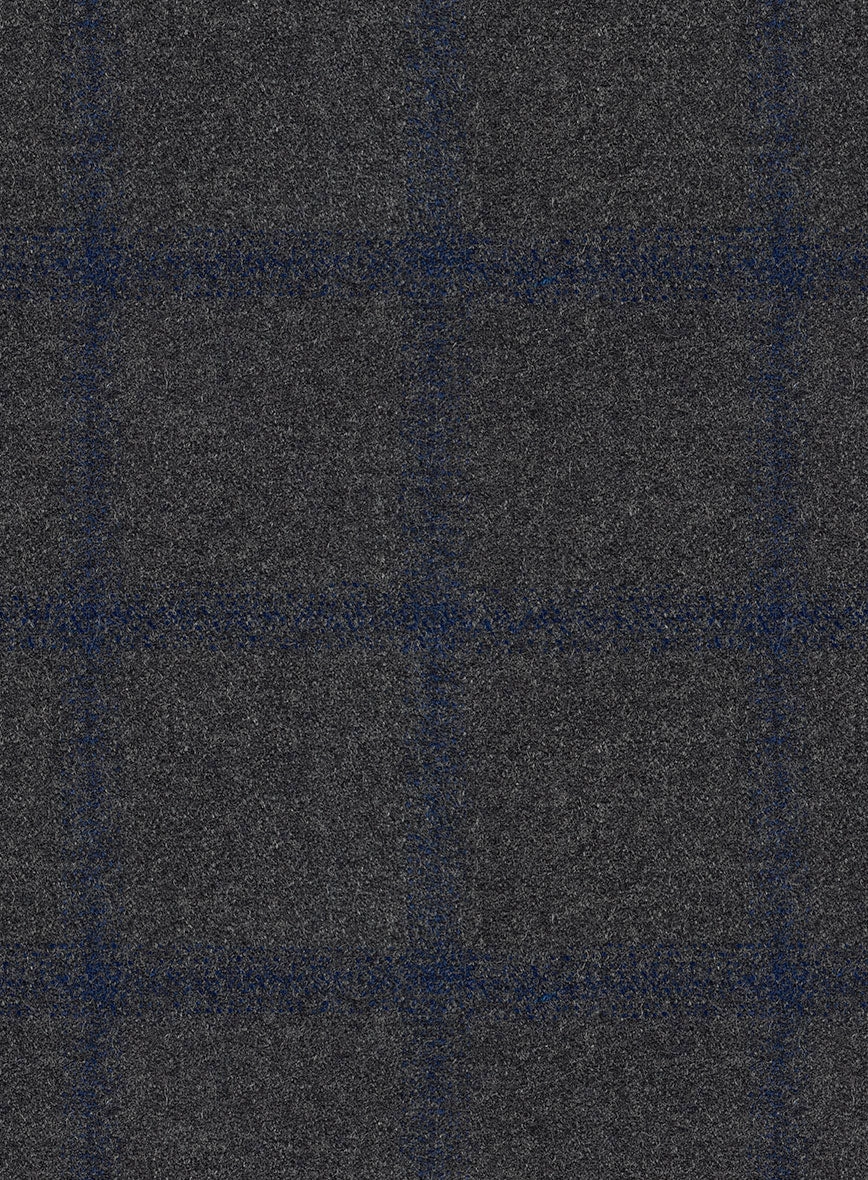 Italian Jamen Gray Checks Flannel Suit