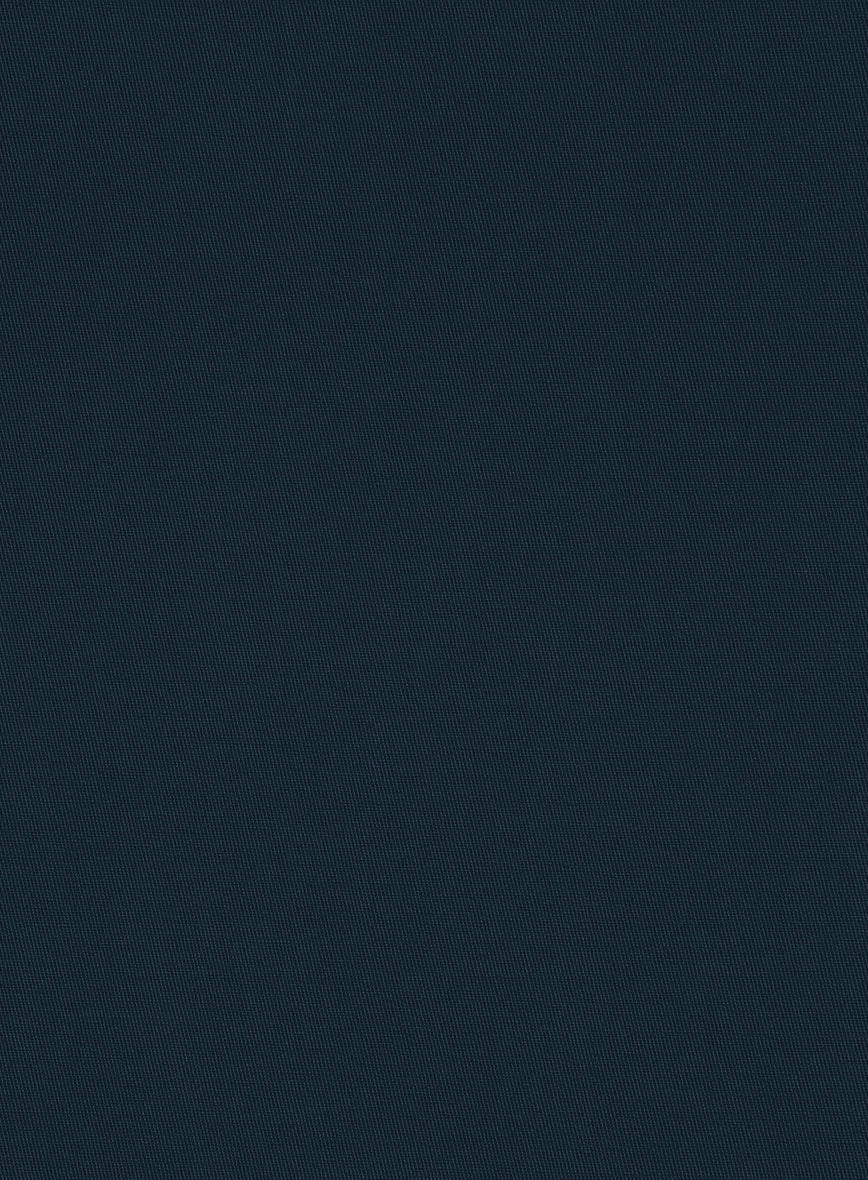 Italian Marine Blue Cotton Stretch Suit