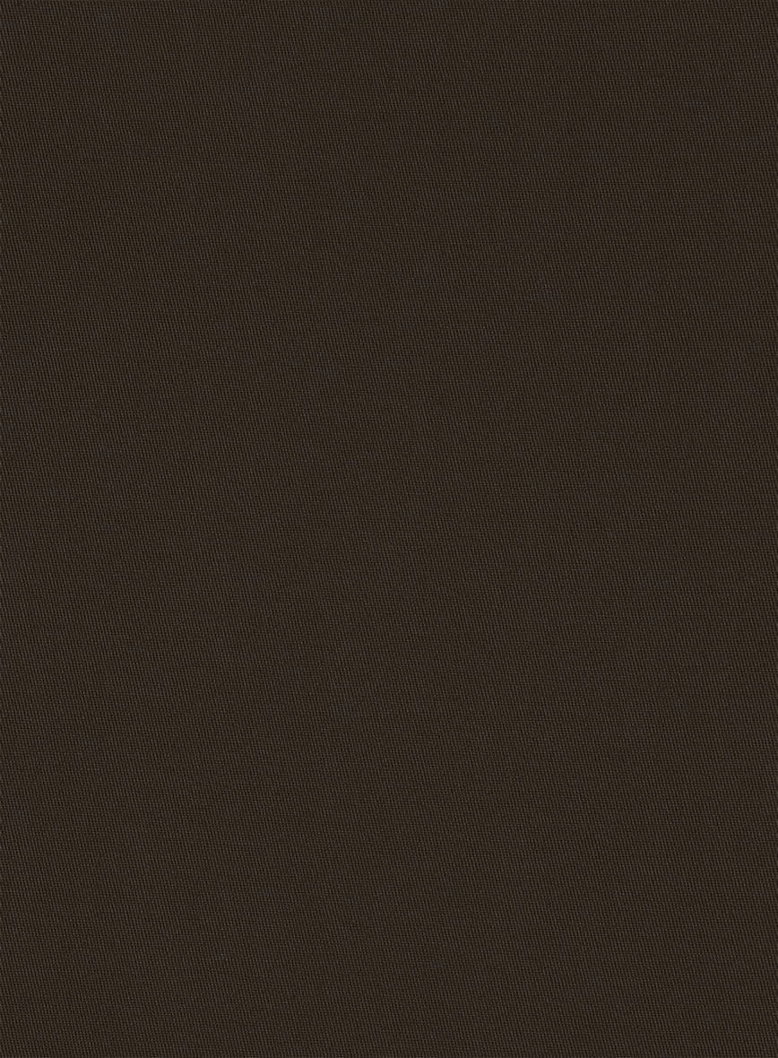 Italian Mocha Brown Cotton Stretch Suit
