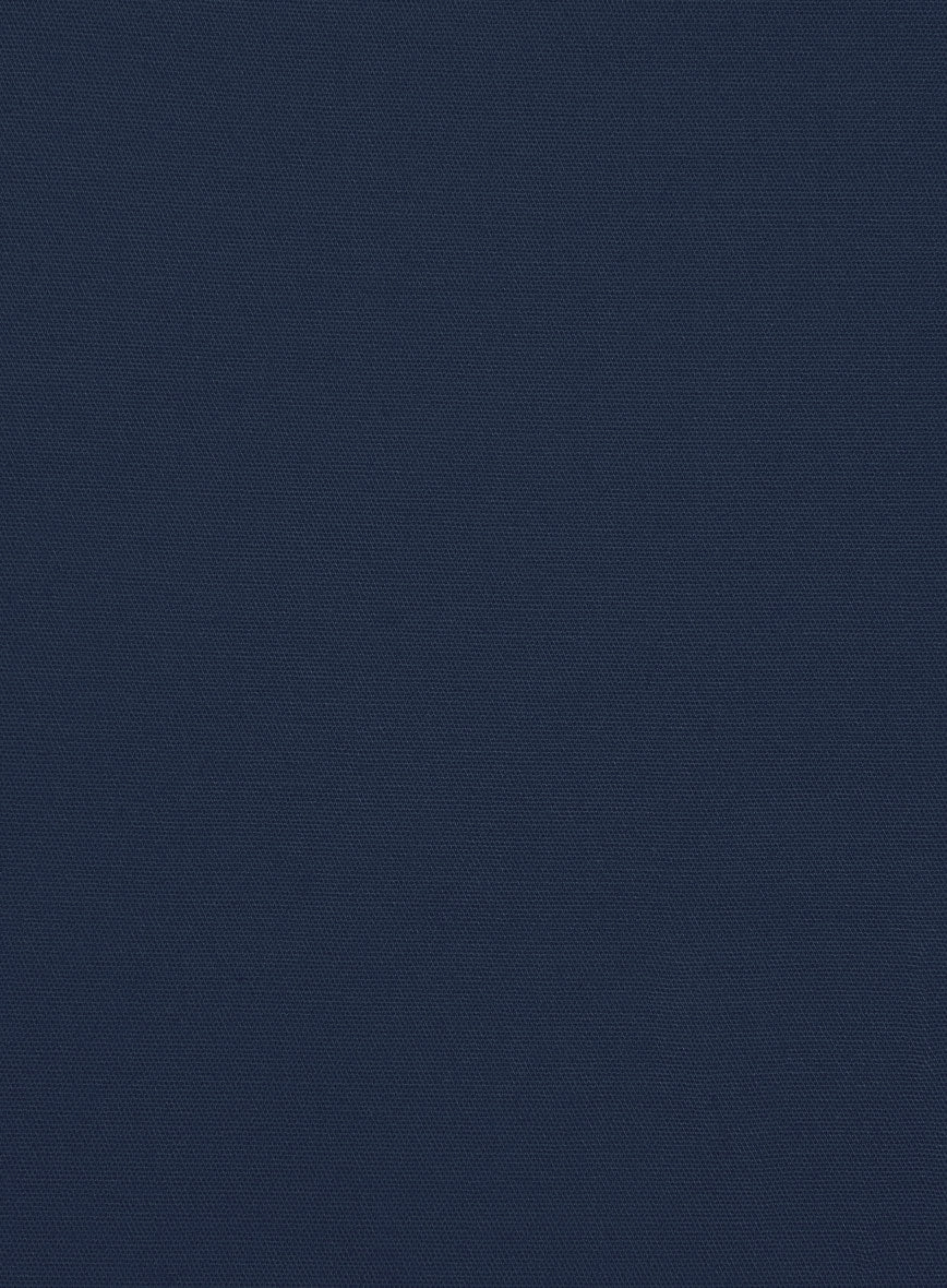 Italian Navy Blue Cotton Stretch Suit