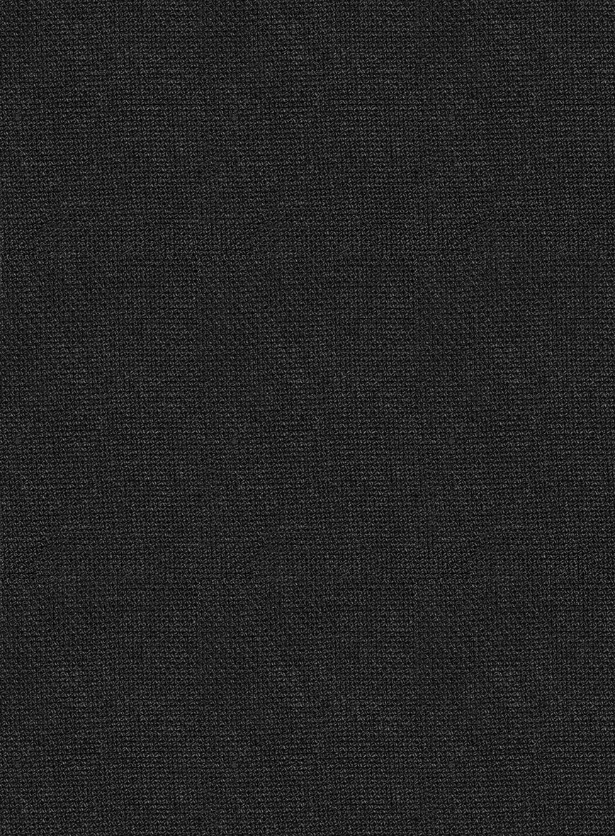 Italian Prato Black Dobby Linen Suit