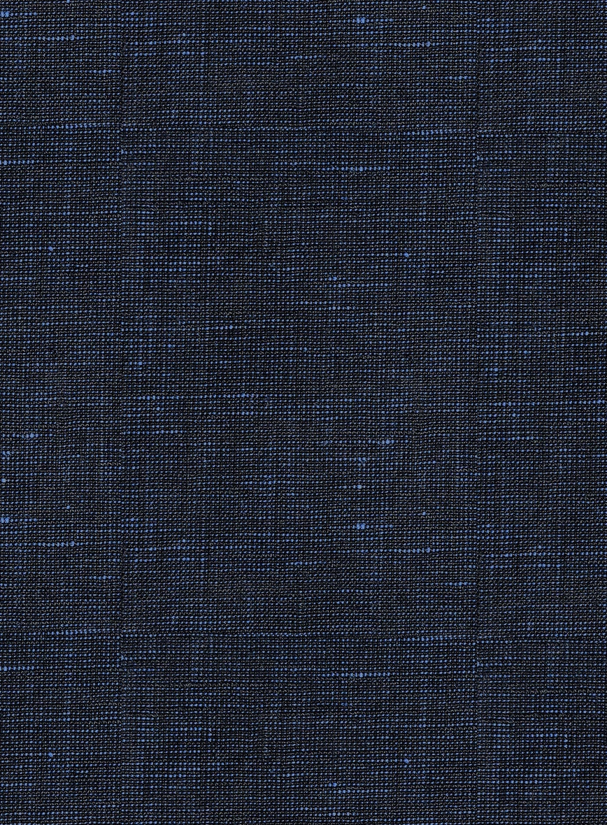 Italian Prato Blue Chambray Linen Suit