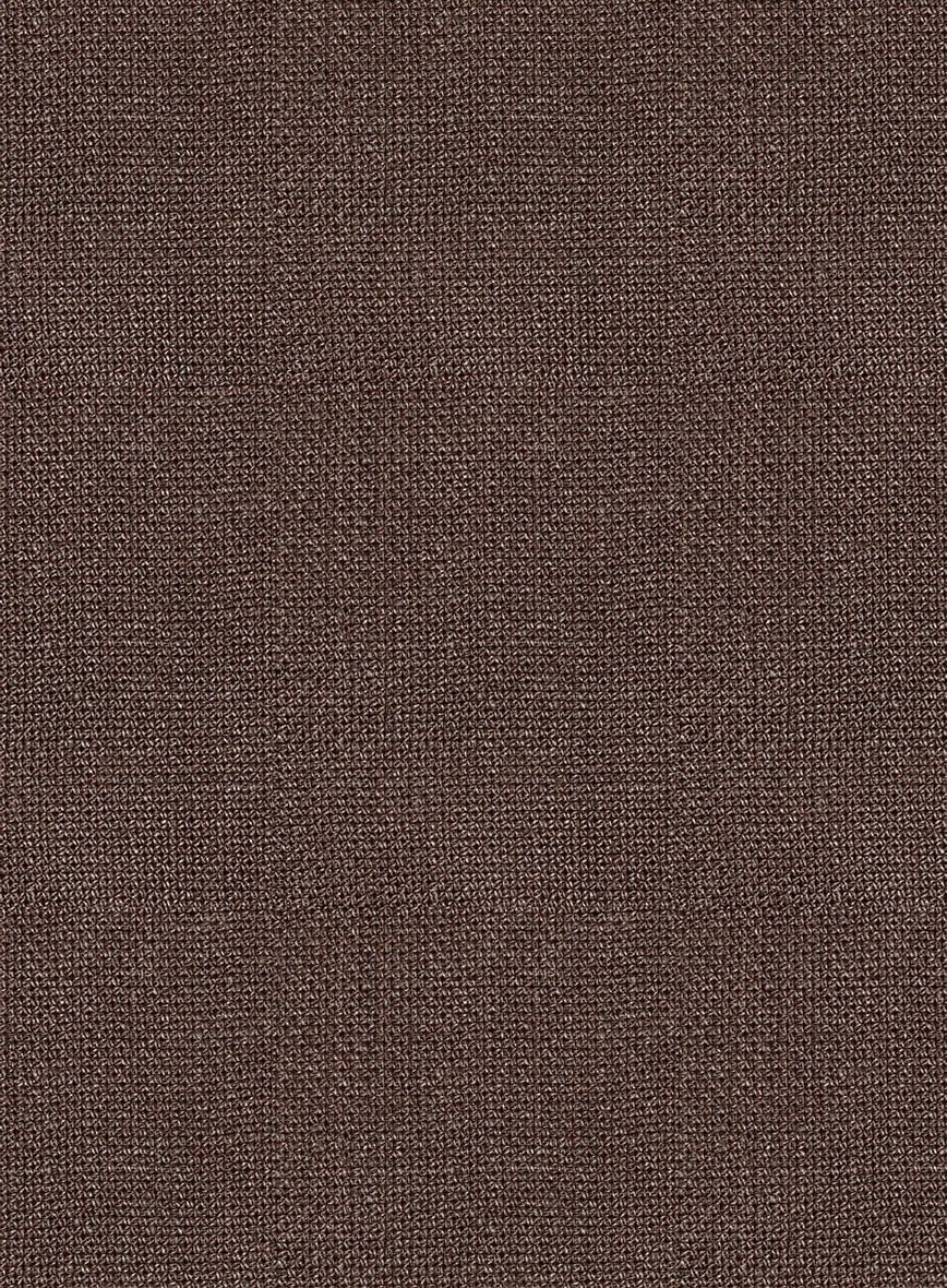 Italian Prato Brown Dobby Linen Suit