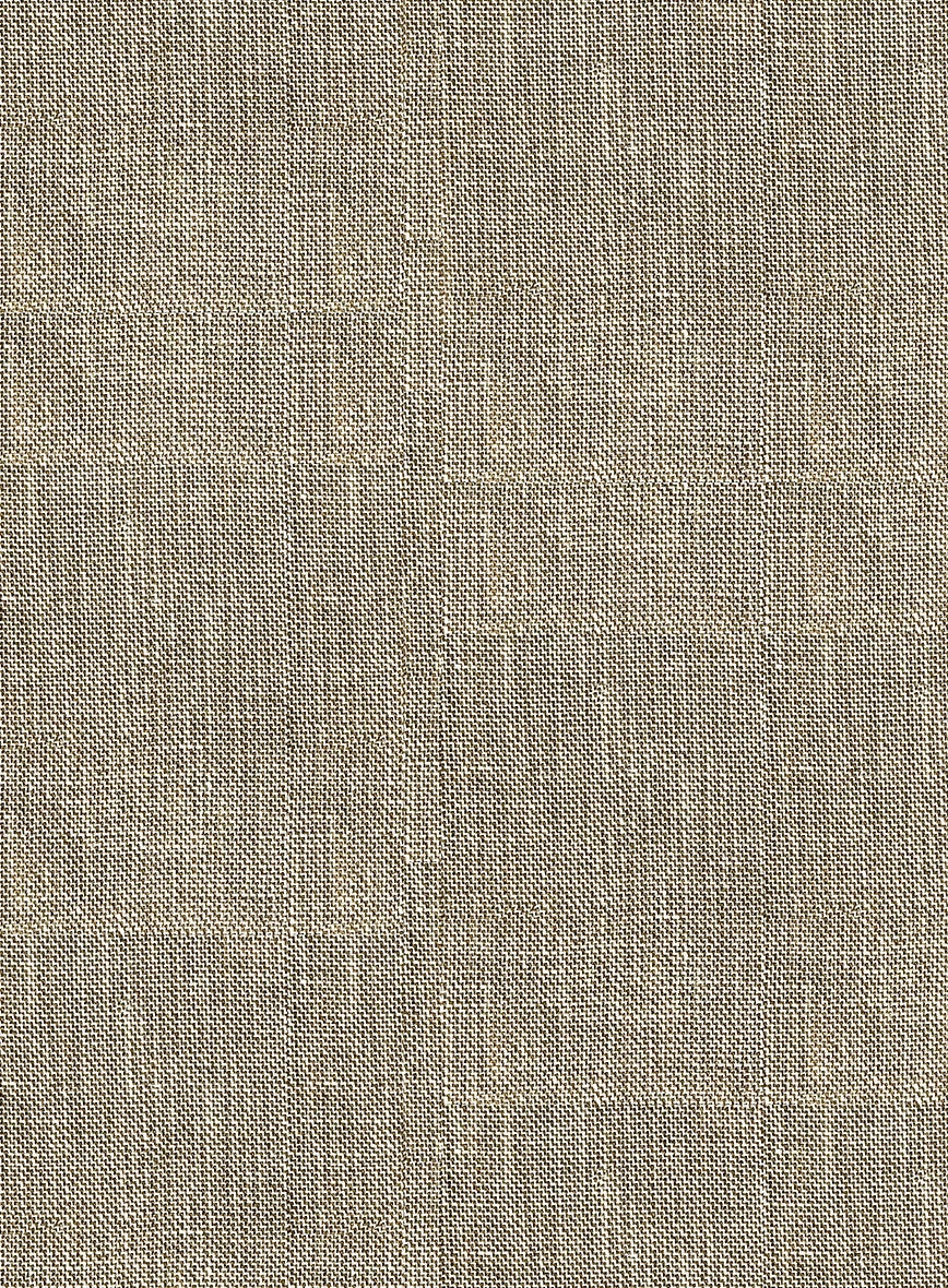 Italian Prato Brown Sharkskin Linen Suit