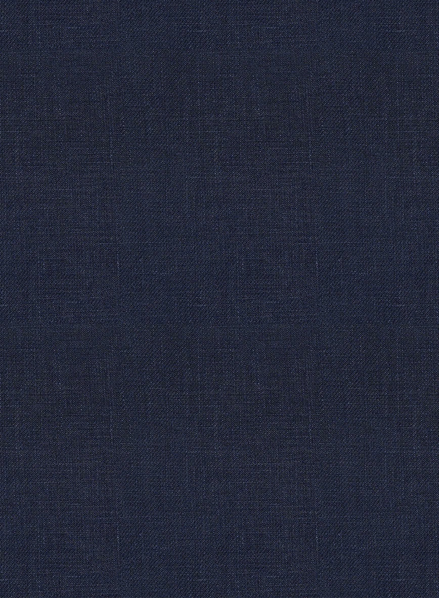 Italian Prato Oxford Blue Linen Suit