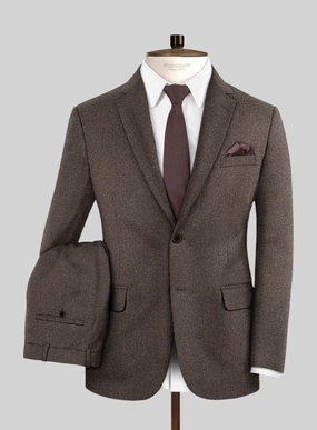 Italian Quelo Brown Twill Flannel Suit