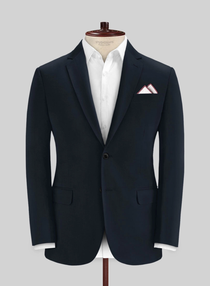 Italian Sapphire Blue Cotton Stretch Suit