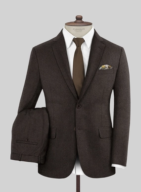 Italian Turna Brown Flannel Suit
