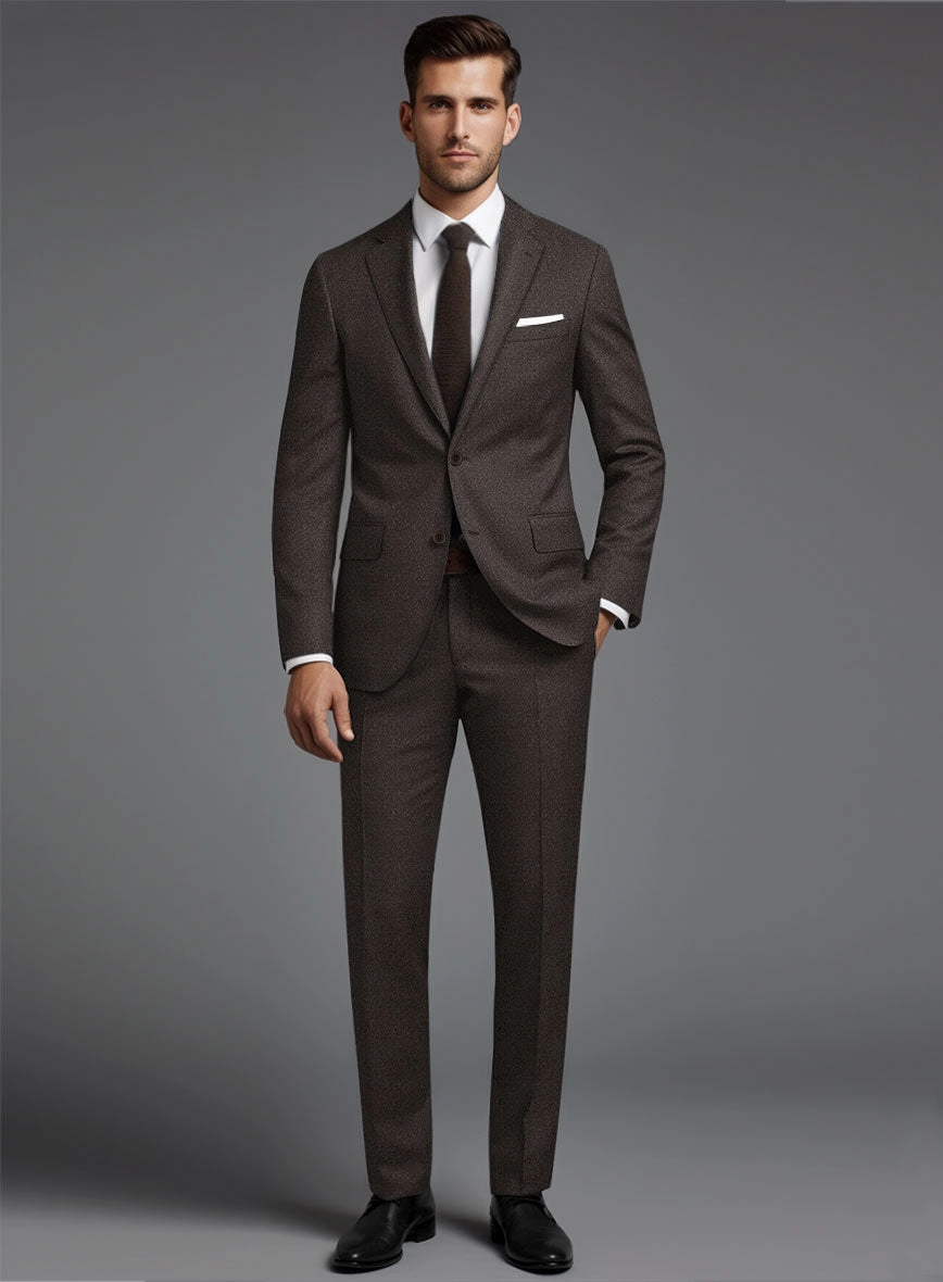 Italian Turna Brown Flannel Suit