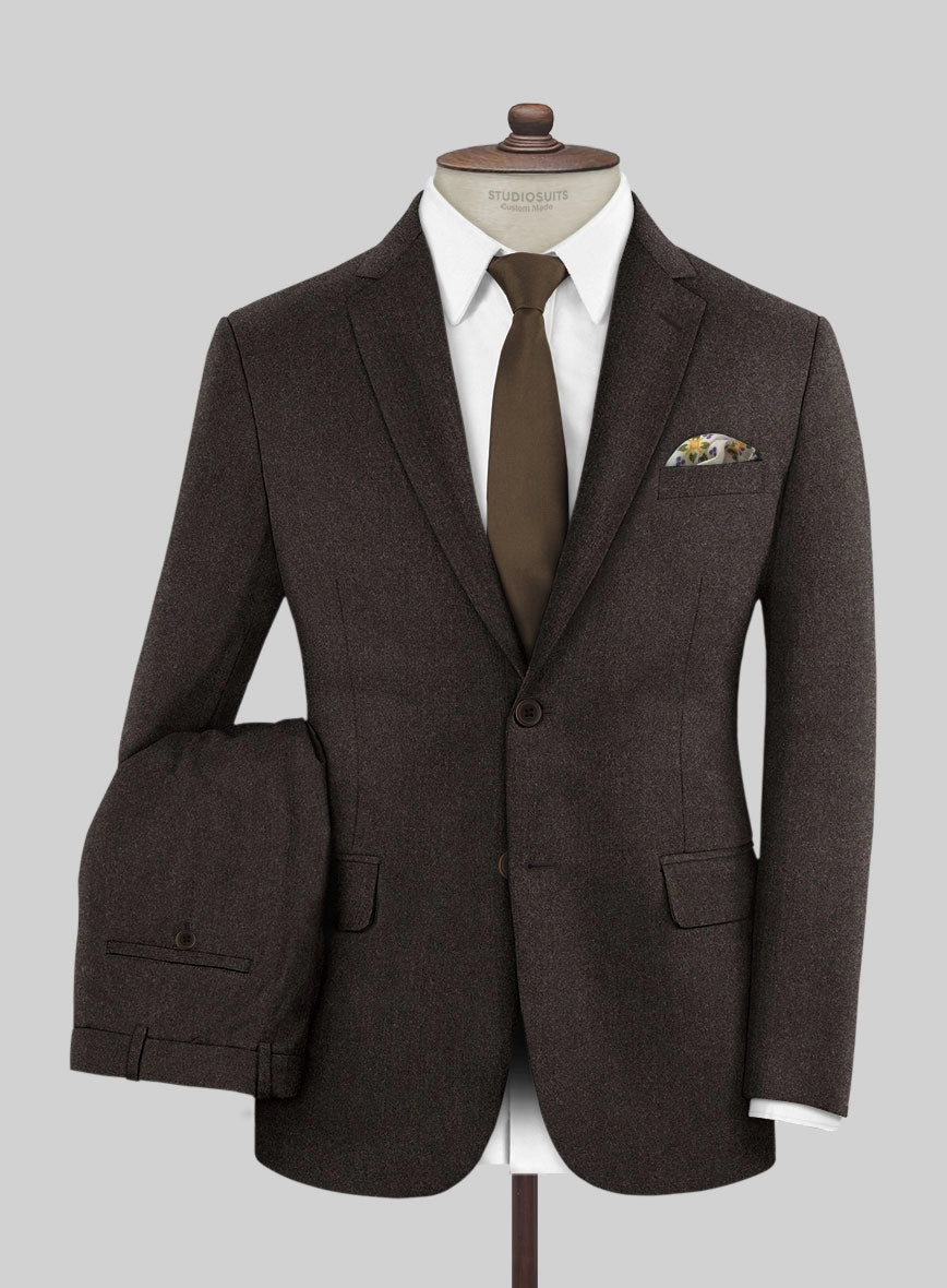Italian Turna Brown Flannel Suit