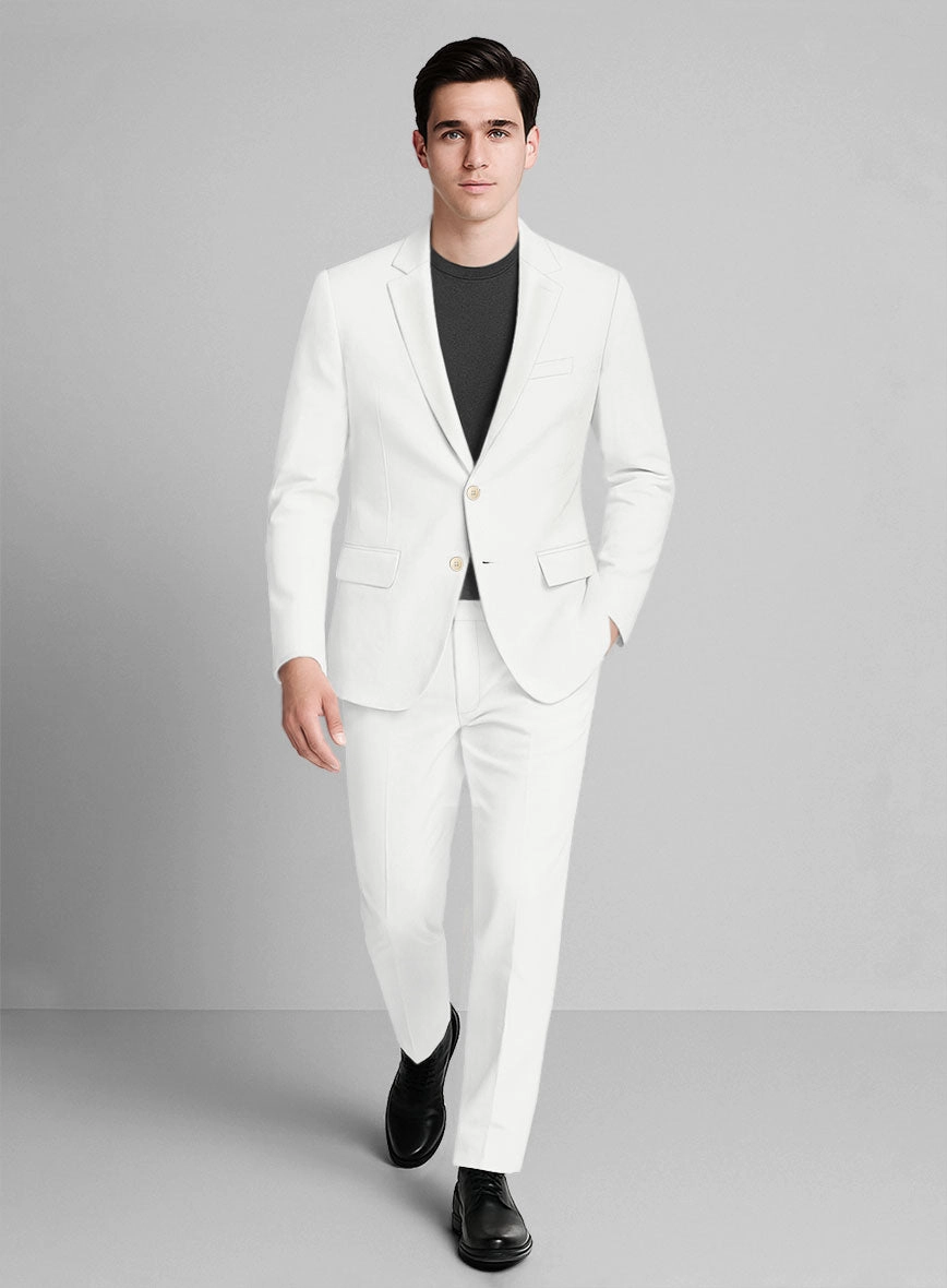 Ivory Napoli Stretch Light Weight Cotton Suit