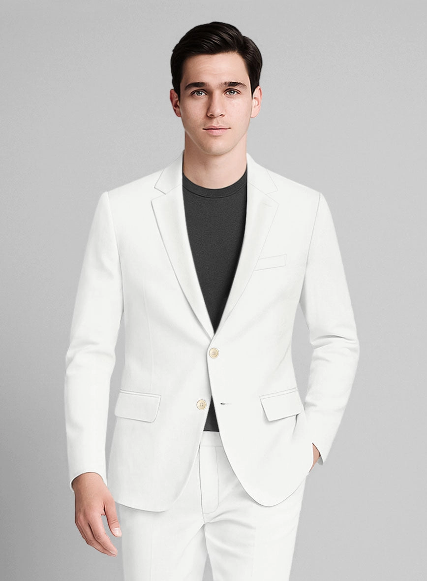Ivory Napoli Stretch Light Weight Cotton Suit