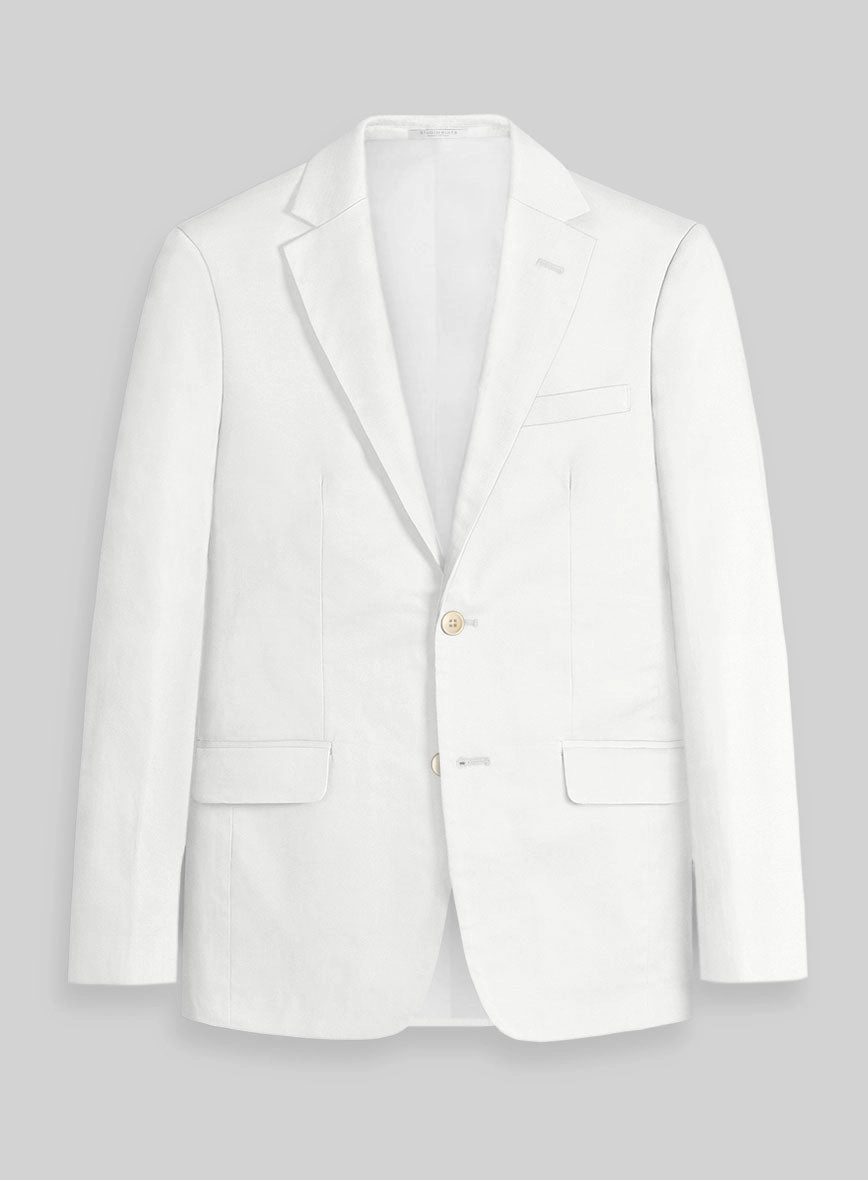 Ivory Napoli Stretch Light Weight Cotton Suit