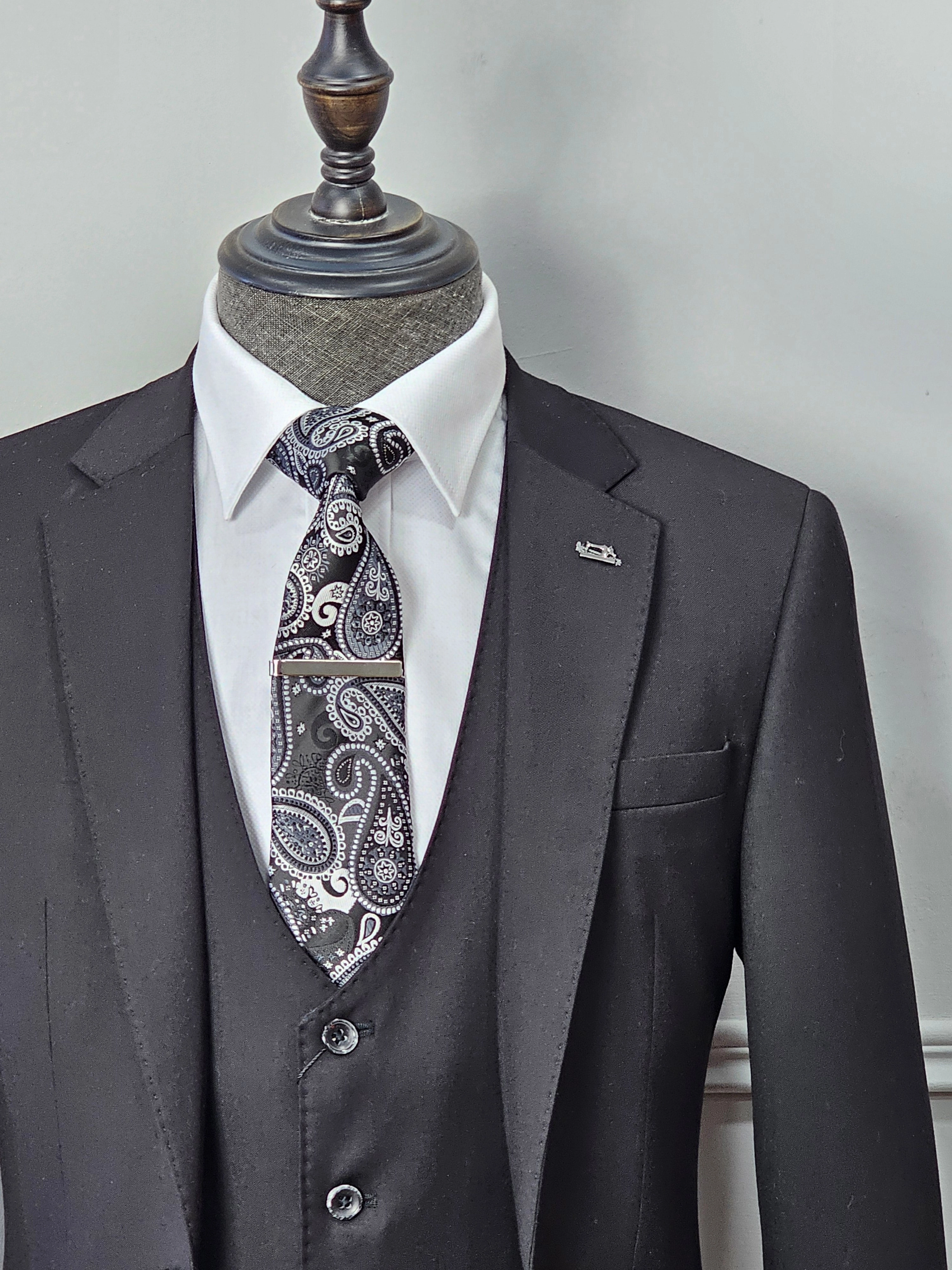 Jasper Black - BLACK 3PC Suit