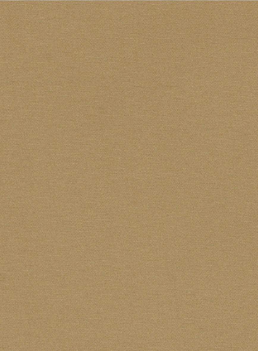 Khaki Feather Cotton Canvas Stretch Suit