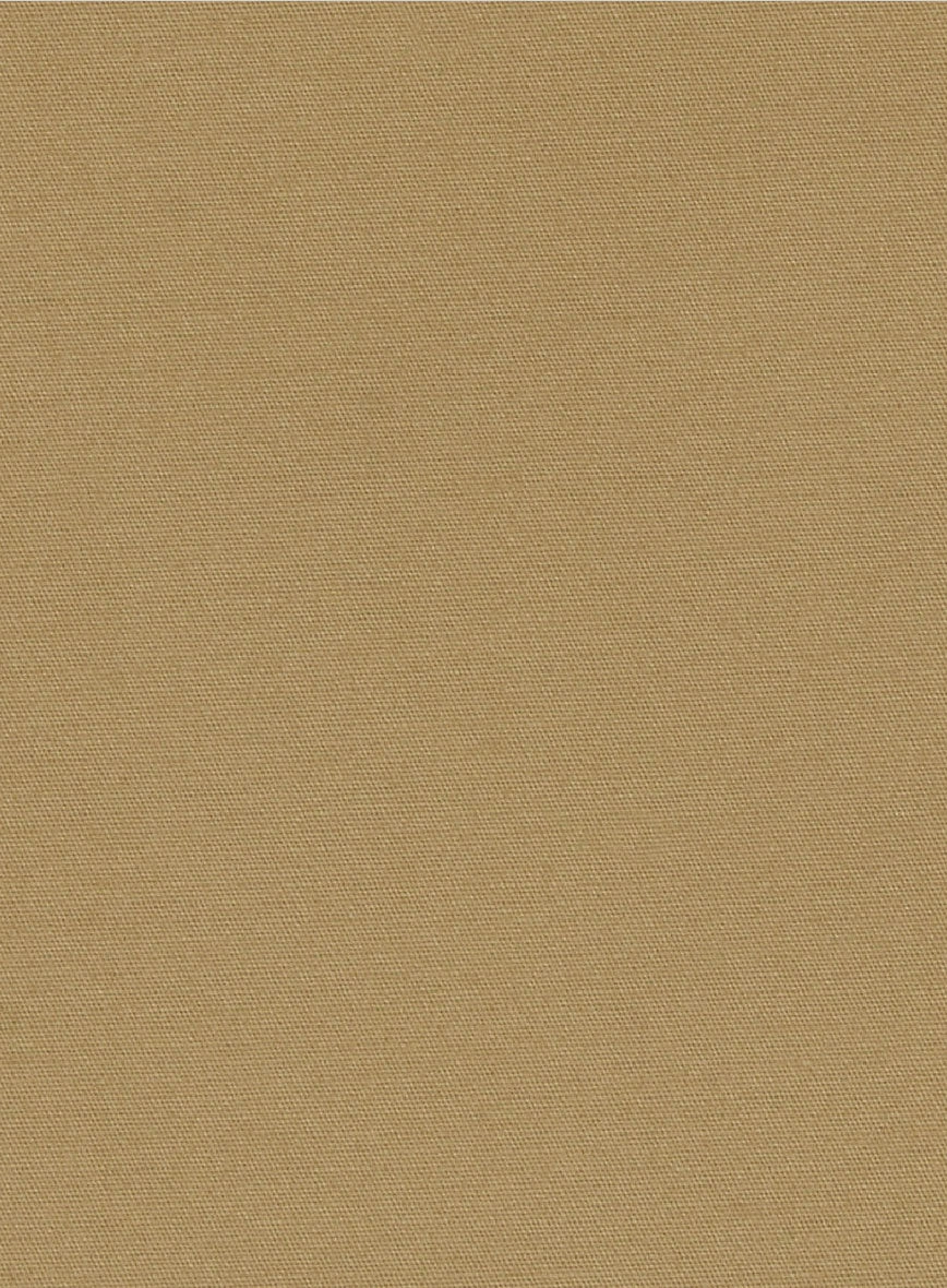 Khaki Feather Cotton Canvas Stretch Suit