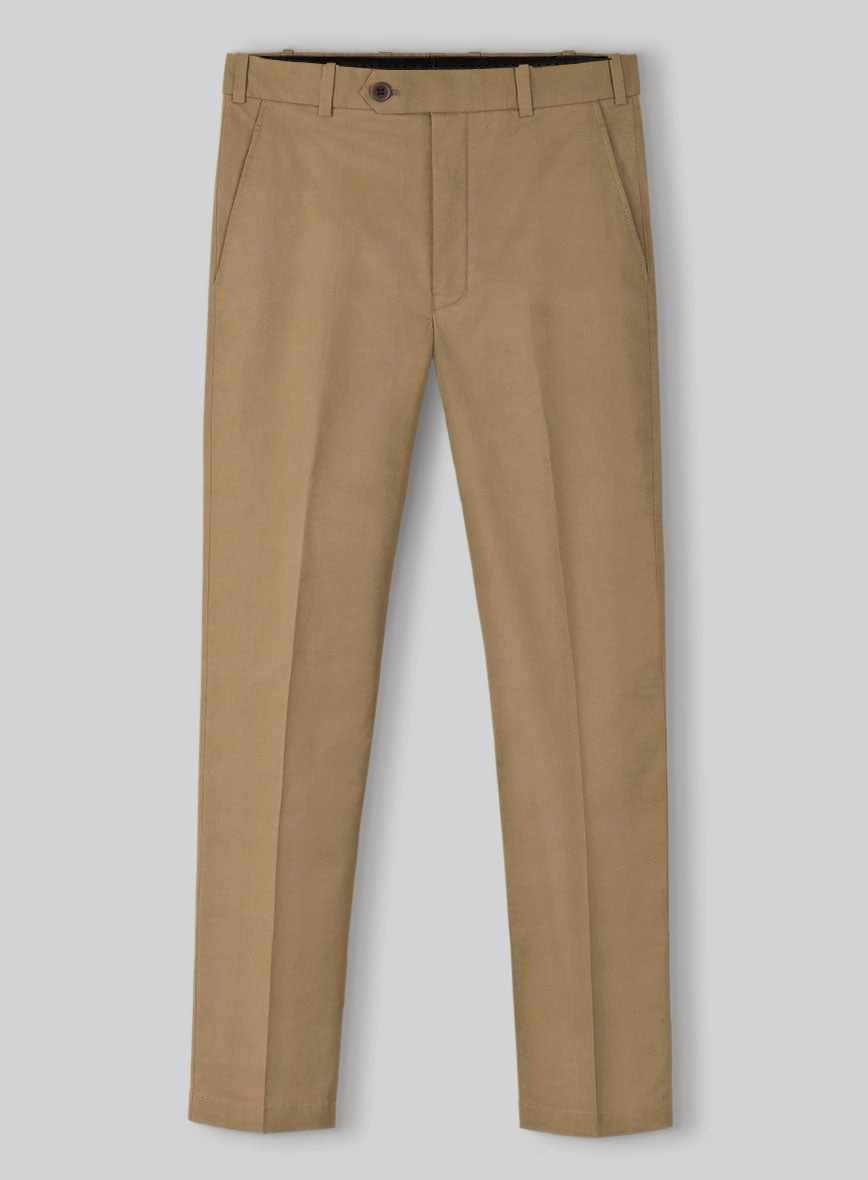 Khaki Napoli Stretch Light Weight Cotton Suit