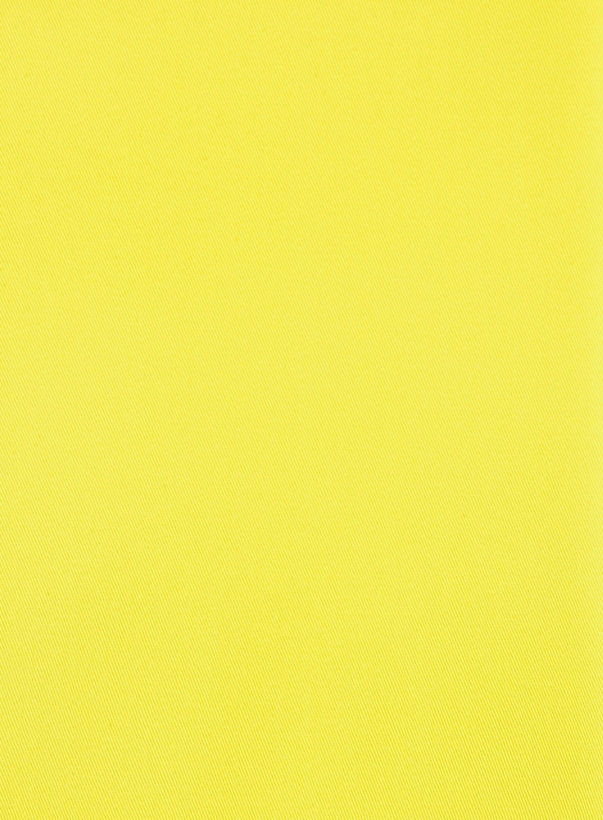 Lime Yellow Napoli Stretch Light Weight Cotton Suit