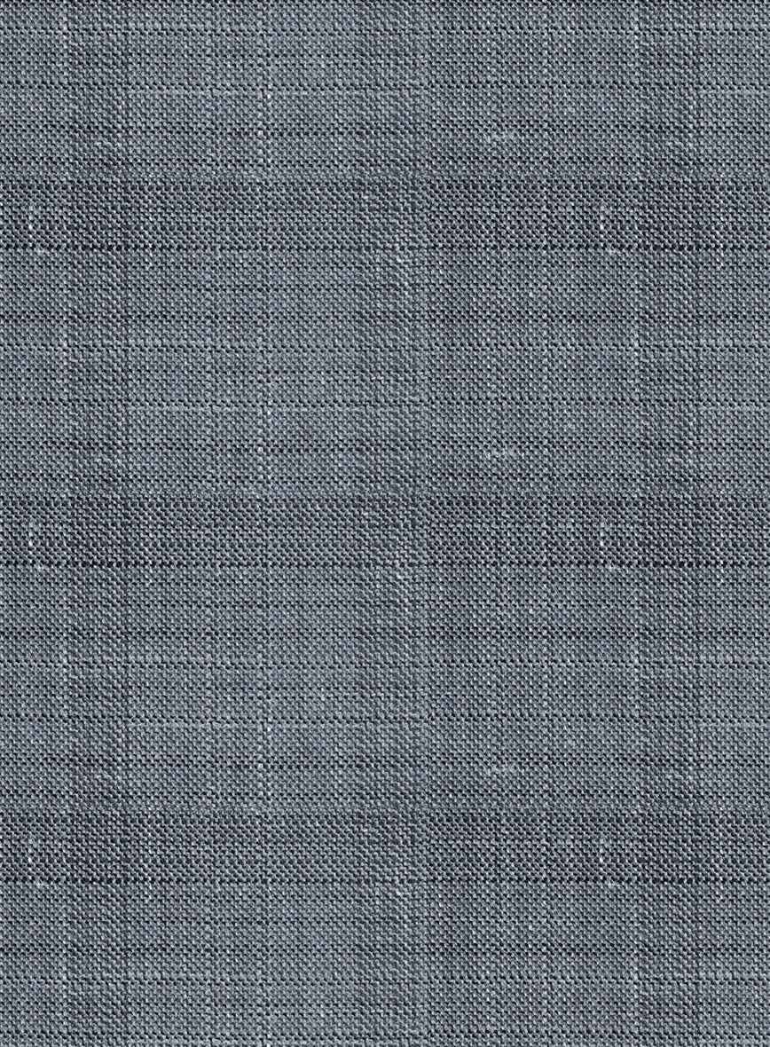 London Loom Blue Bruna Wool Silk Linen Suit