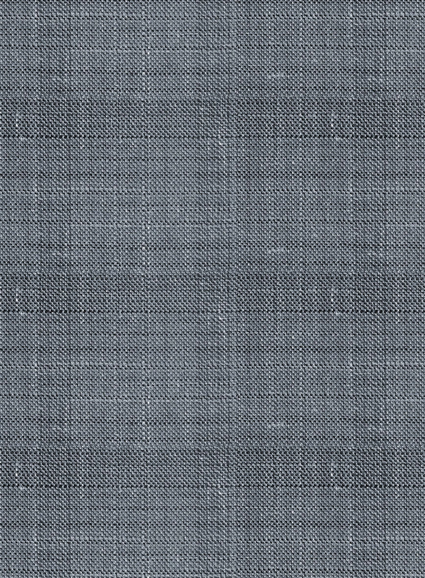 London Loom Blue Bruna Wool Silk Linen Suit