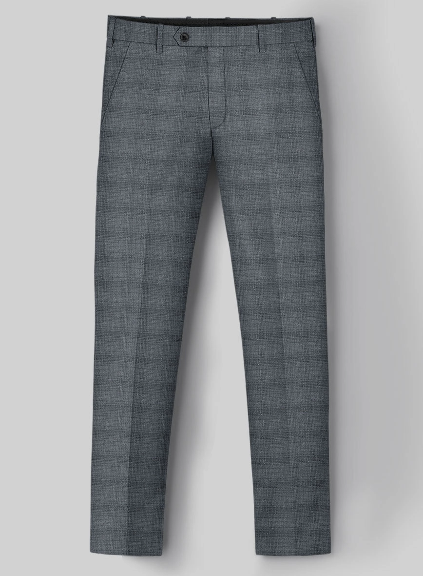 London Loom Blue Bruna Wool Silk Linen Suit