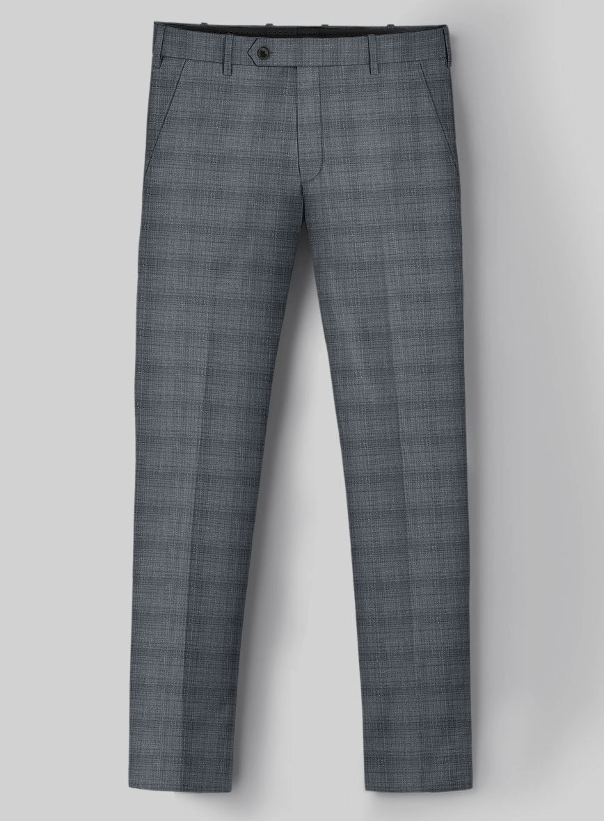 London Loom Blue Bruna Wool Silk Linen Suit