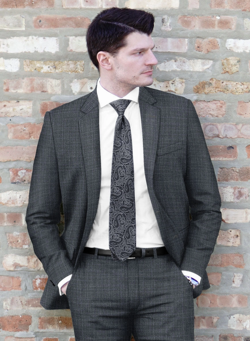 London Loom Blue Eufemia Wool Silk Linen Suit