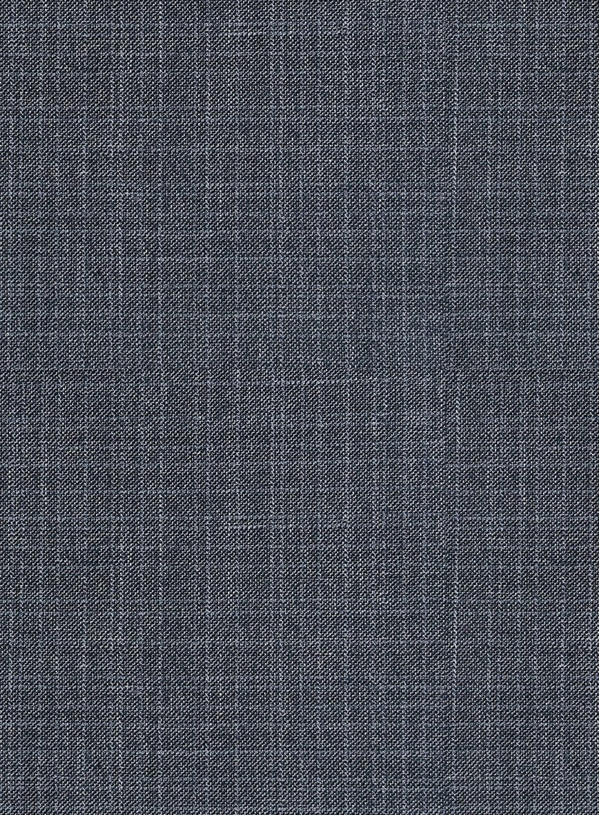 London Loom Blue Eufemia Wool Silk Linen Suit