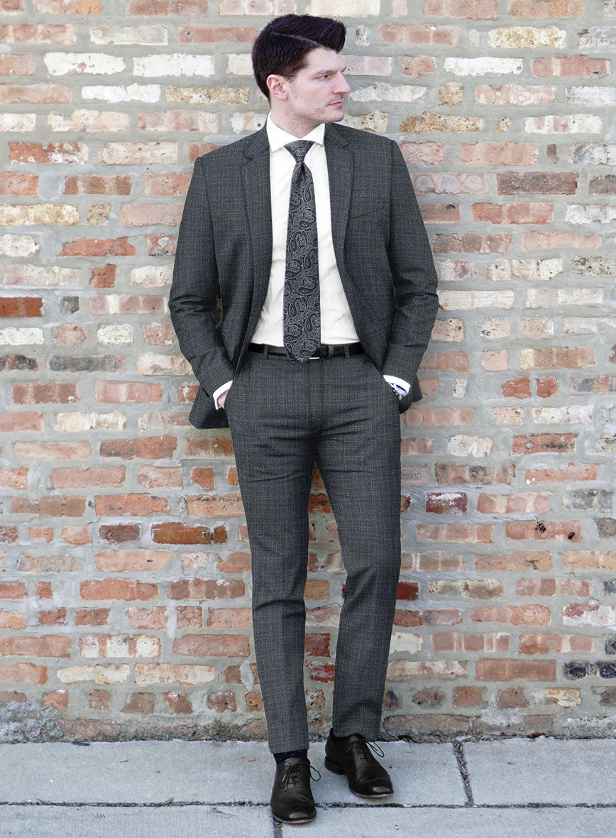London Loom Blue Eufemia Wool Silk Linen Suit