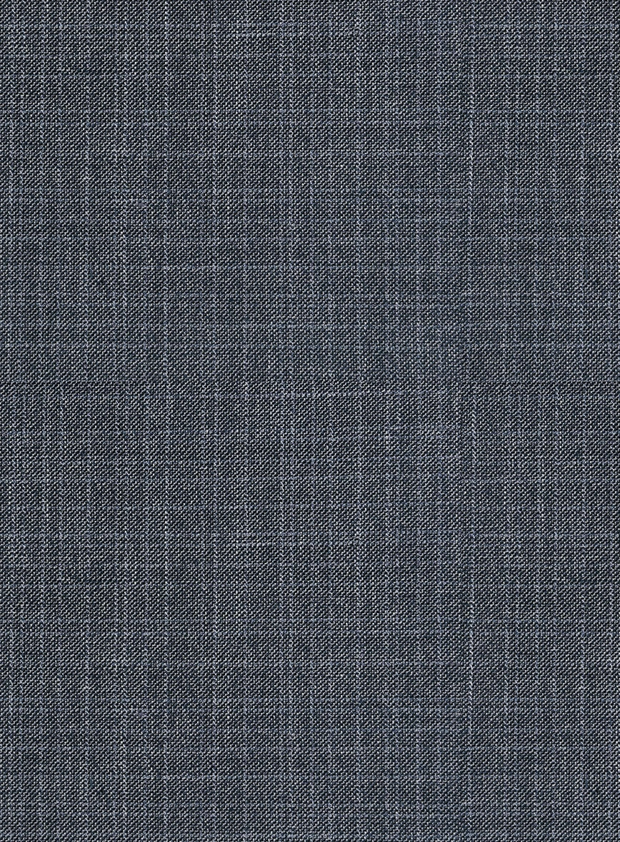 London Loom Blue Eufemia Wool Silk Linen Suit