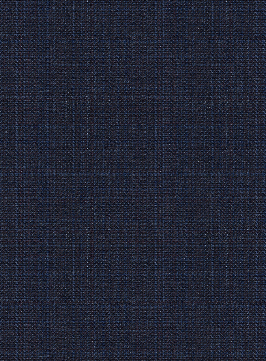 London Loom Blue Ilaria Wool Silk Linen Suit