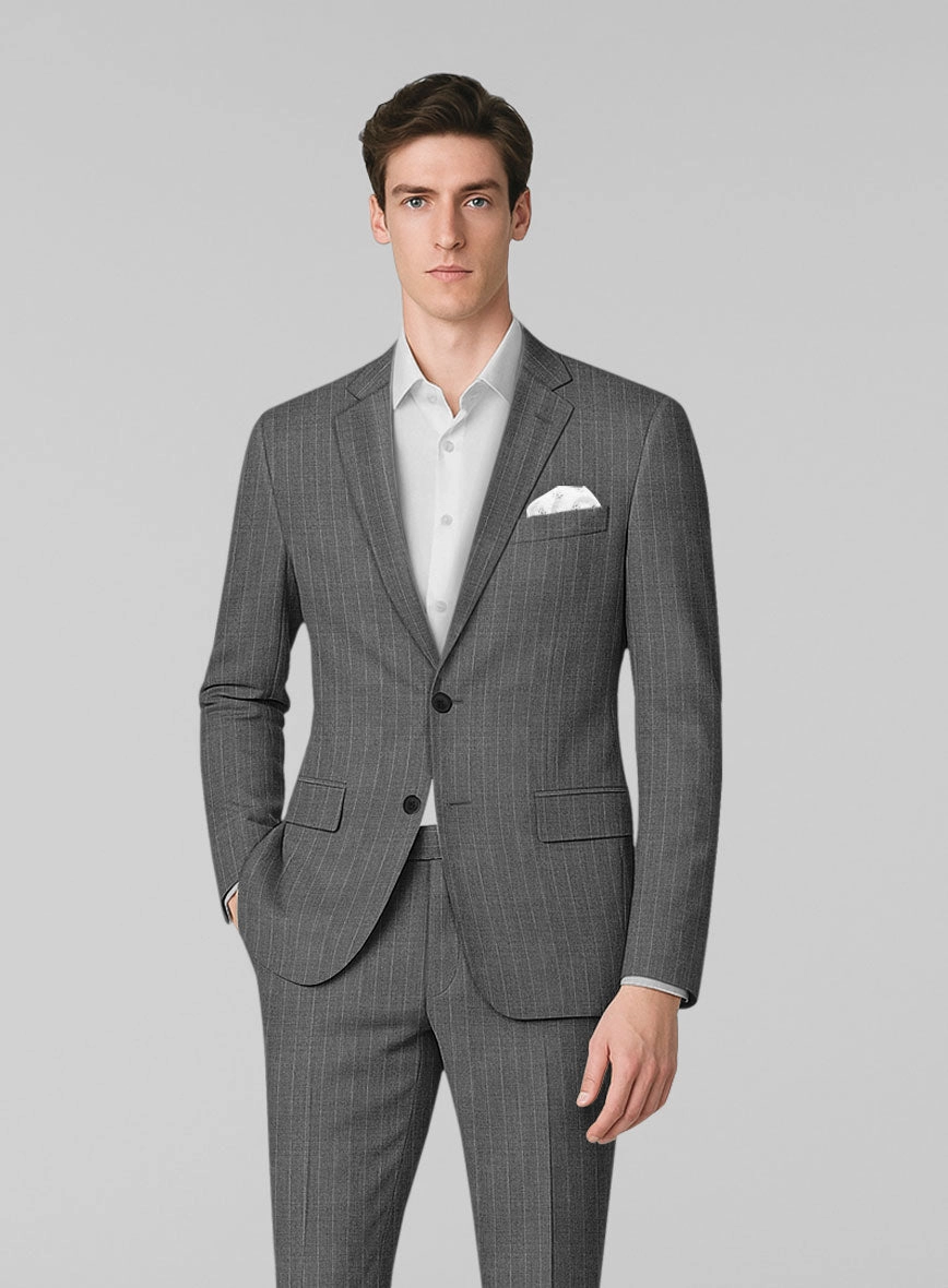 London Loom Dariox Stripe Wool Suit