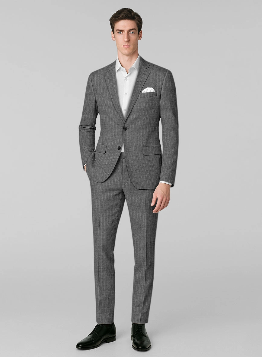 London Loom Dariox Stripe Wool Suit