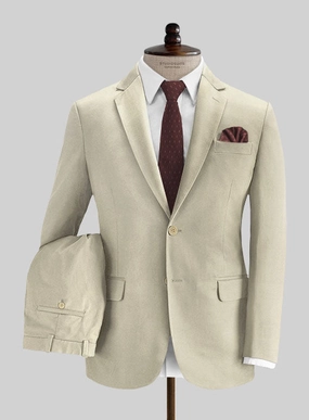 Loro Piana Sand Beige Cotton Suit