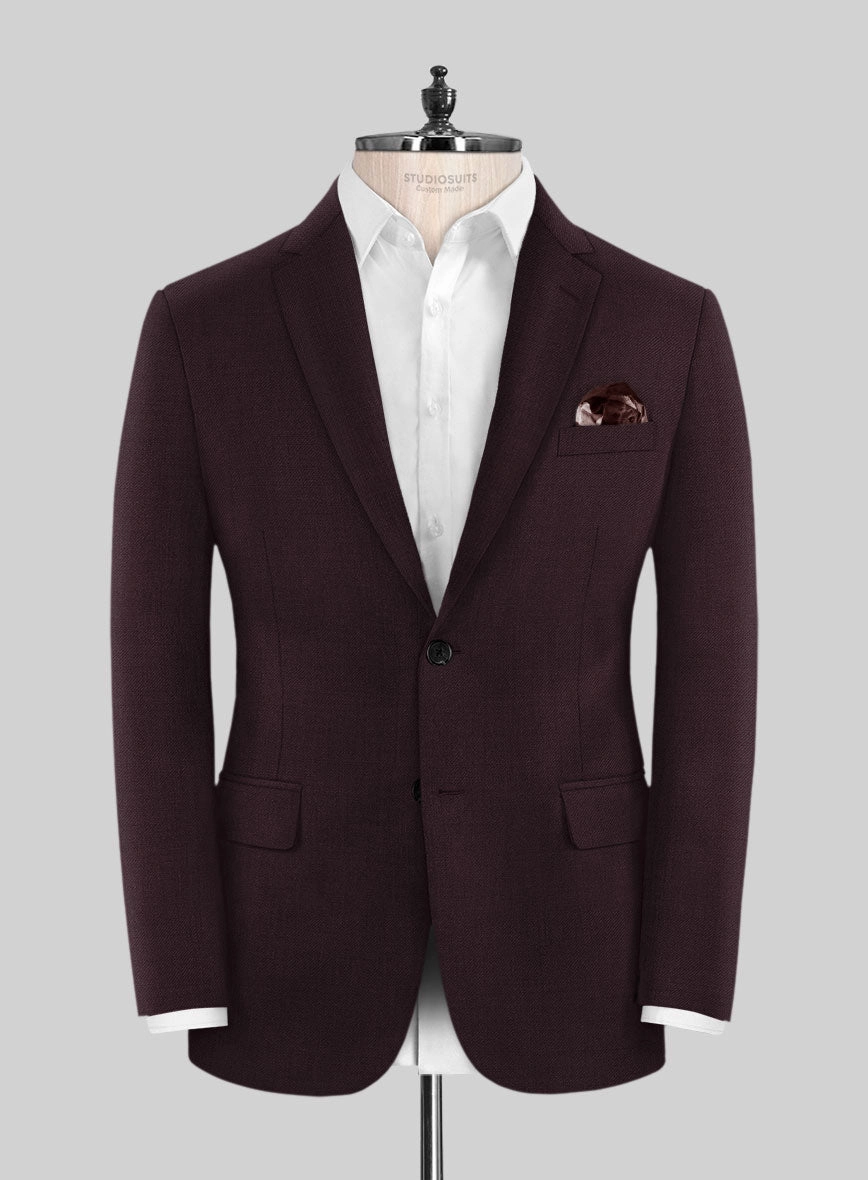 Marco Stretch Dark Wine Wool Suit