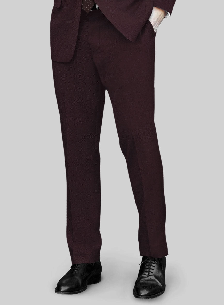 Marco Stretch Dark Wine Wool Suit