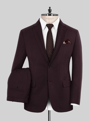 Marco Stretch Dark Wine Wool Suit