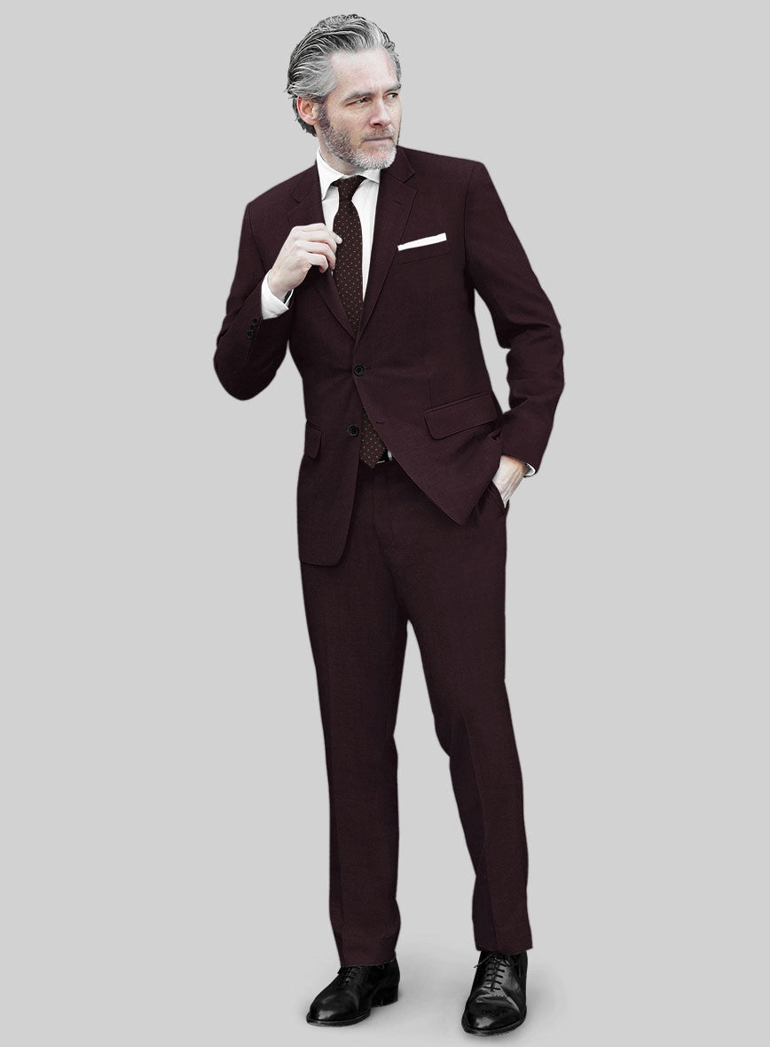 Marco Stretch Dark Wine Wool Suit
